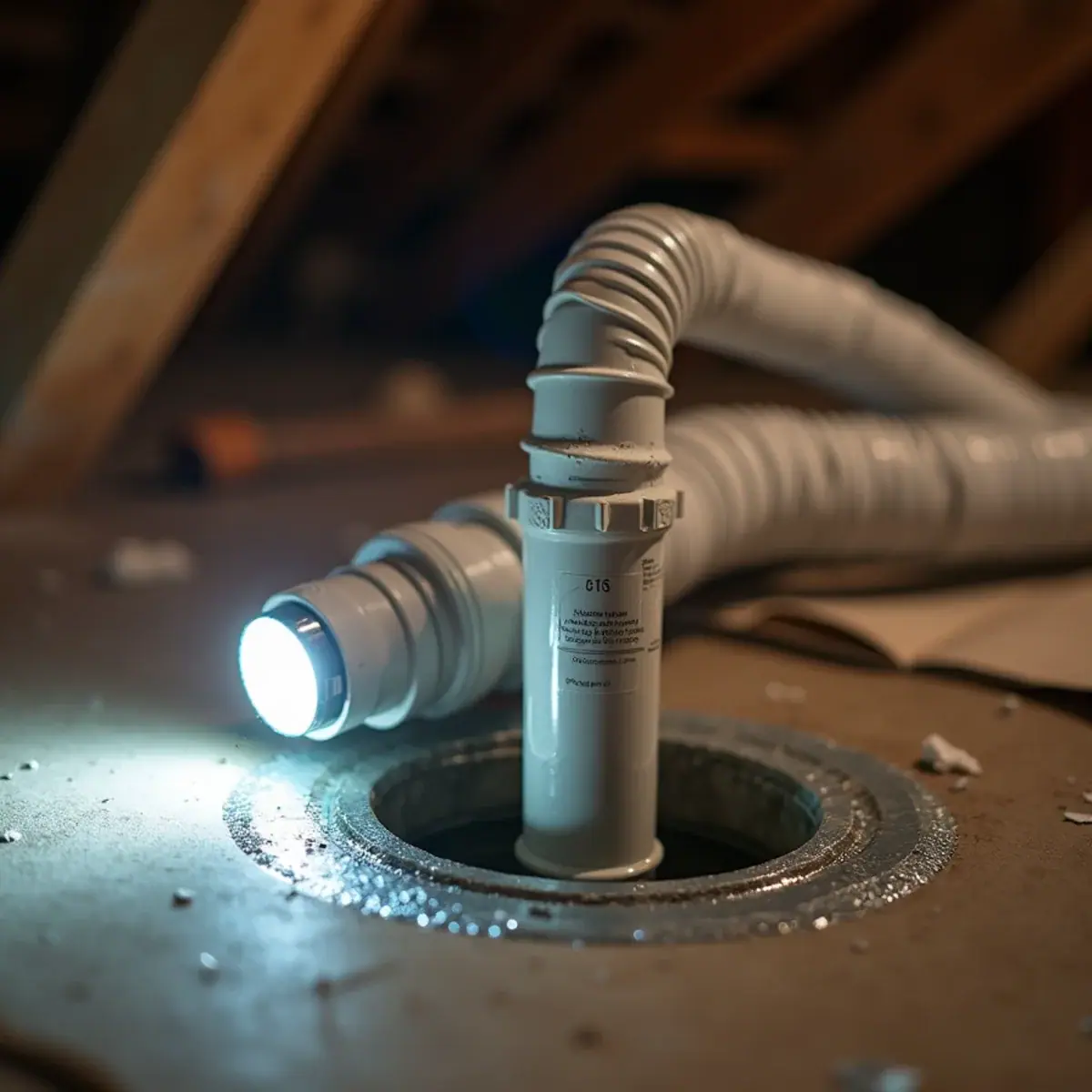 Tripped AC float switch and a disconnected attic duct