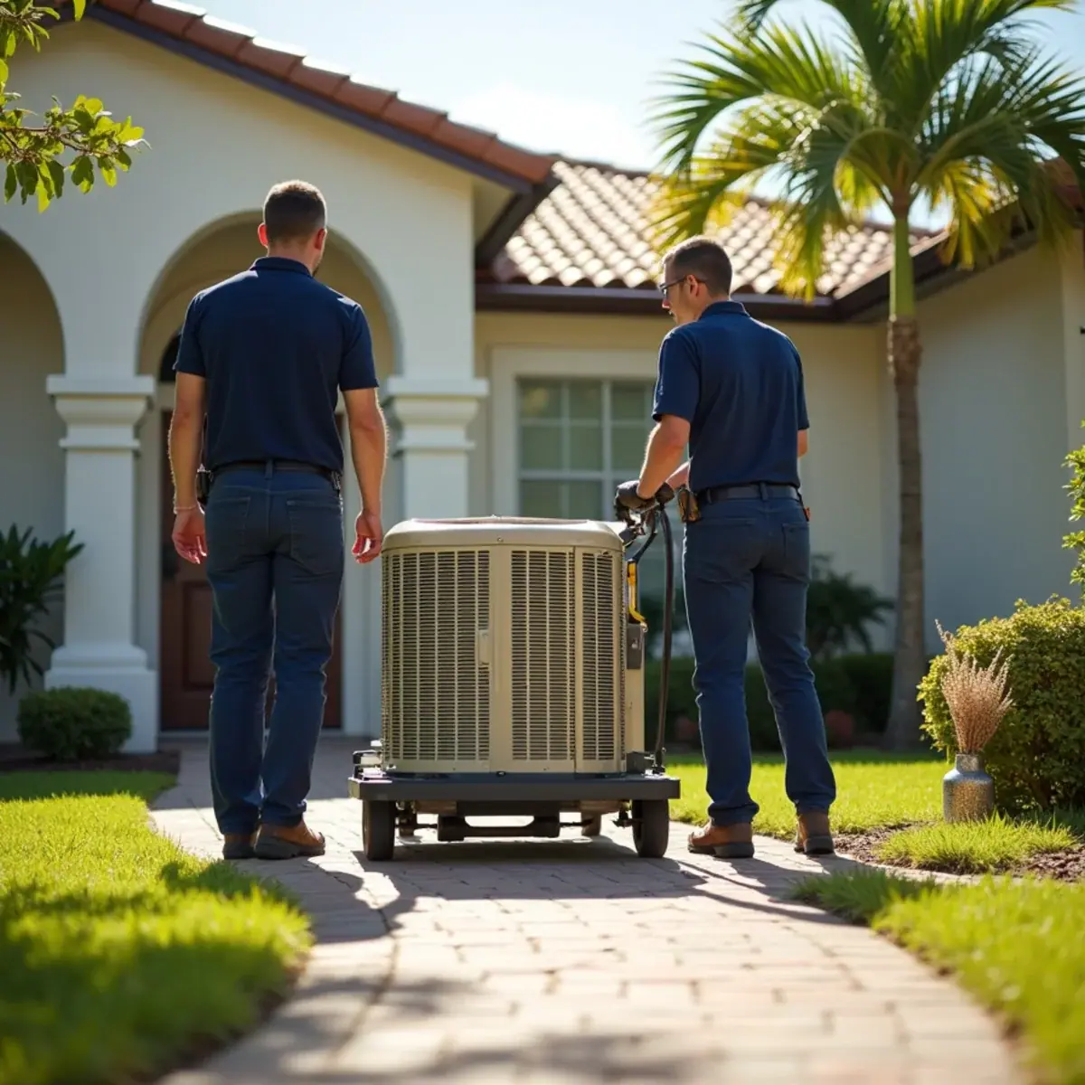 New AC system replacing an old R-22 unit at a Venice, FL home
